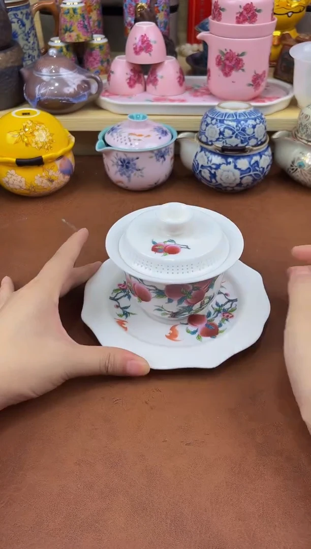 陶瓷茶具摆件旅行套组