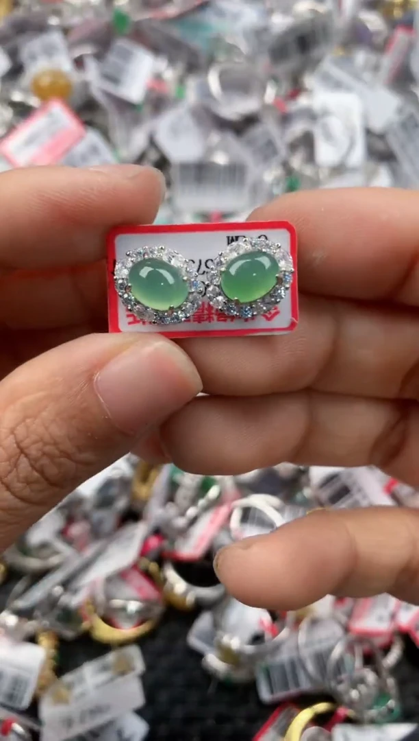 银S925镶嵌戒指翡翠333                1