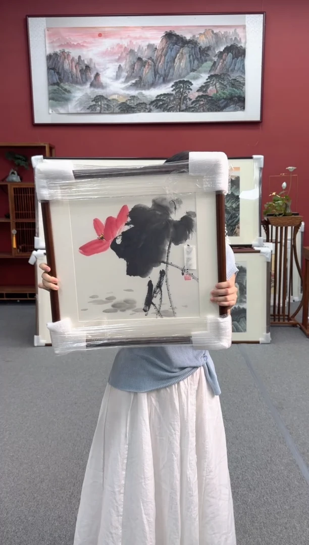 国画手绘 斗方 48*48