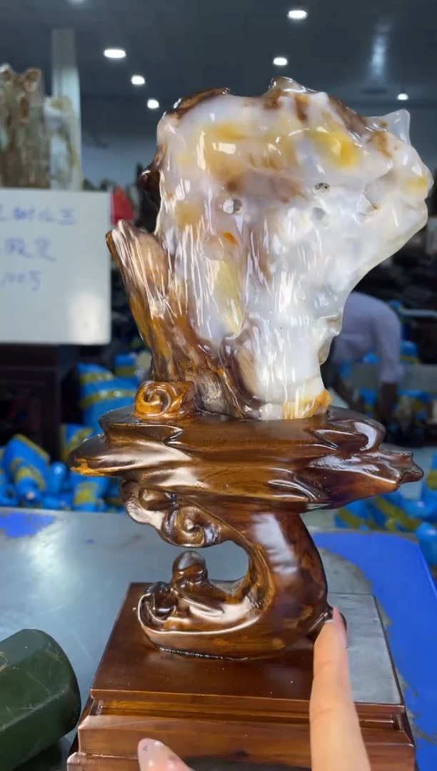 未镶嵌摆件硅化玉48