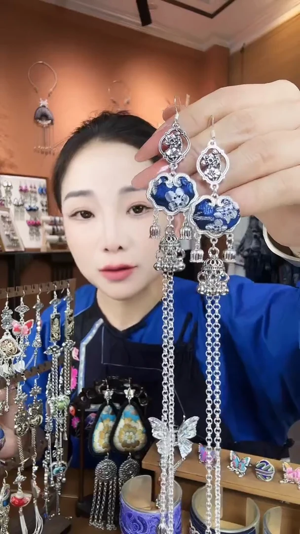 刺绣纯手工民族风耳环