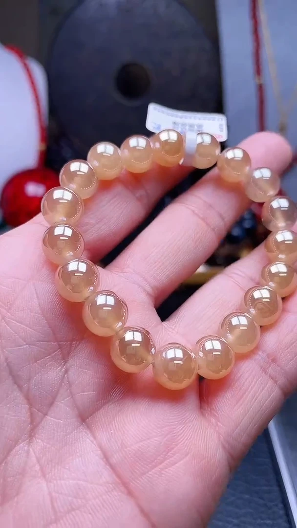 未镶嵌手链玛瑙/玉髓天然珠宝香槟玛瑙【多样性拍一发一】