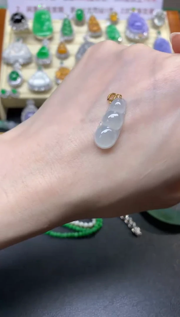 翡翠18K金镶嵌吊坠(不含链)吊坠|400+40