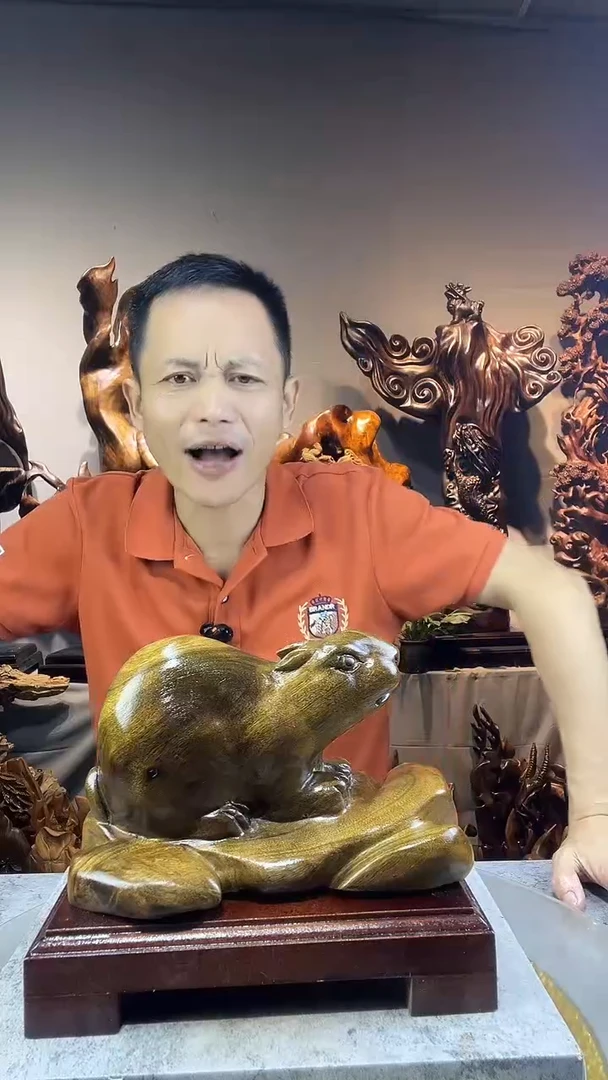 金丝楠狼*王小叶桢楠随行摆件15