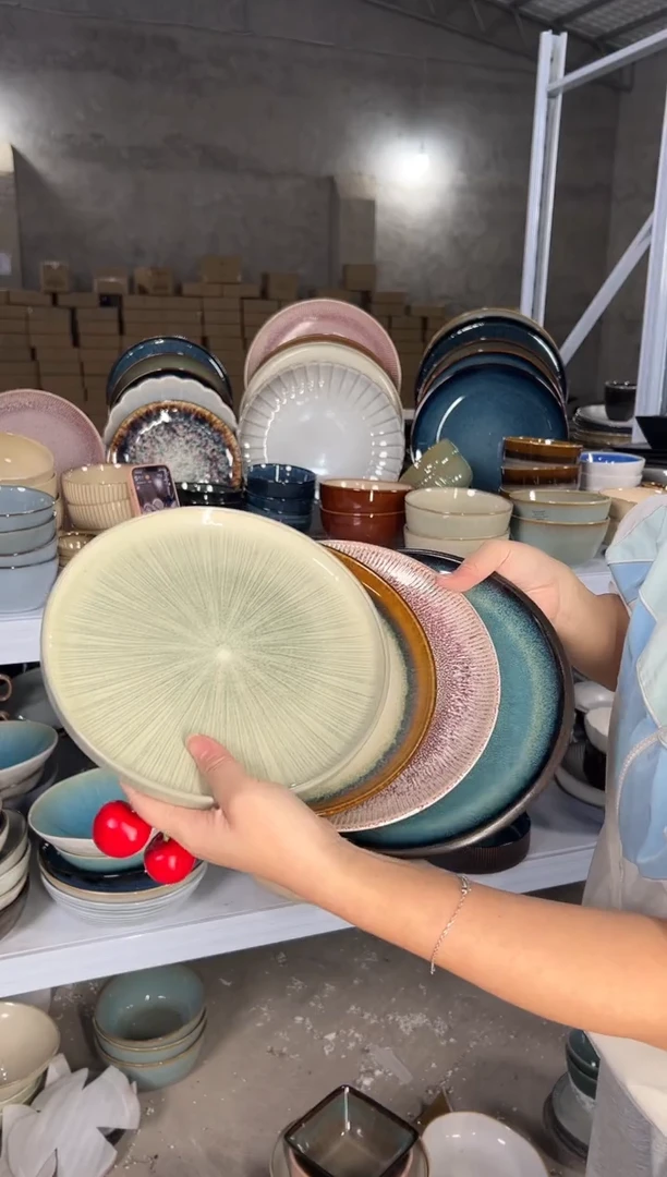 陶瓷外贸尾货瑕疵满20包邮X4小盘