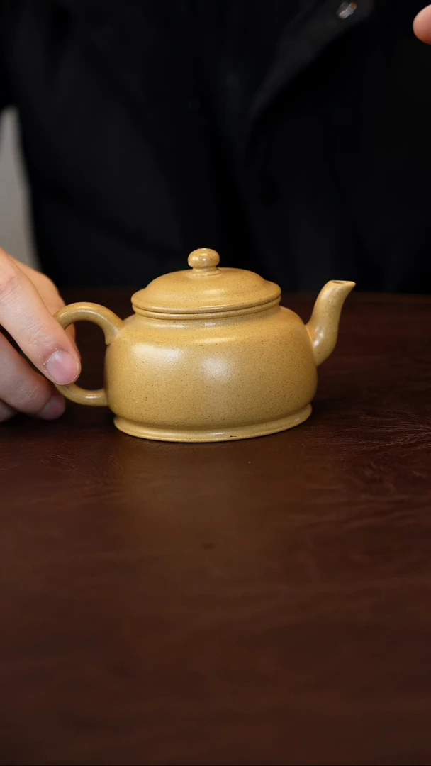 茶壶紫砂静心壶黄金段泥半手工