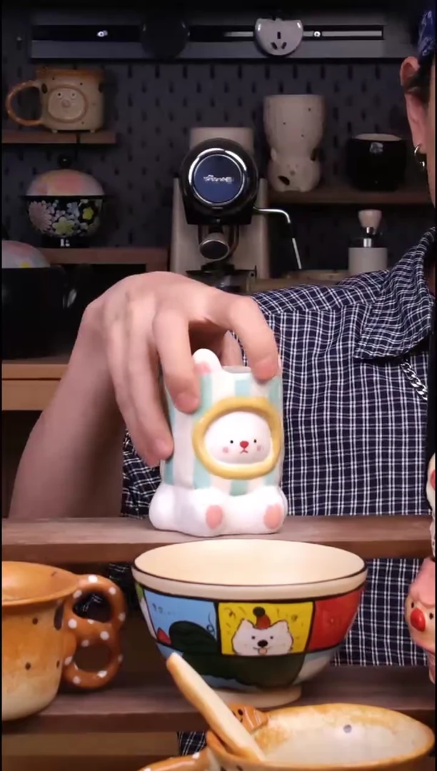 杯子景德镇可爱设计师款陶瓷