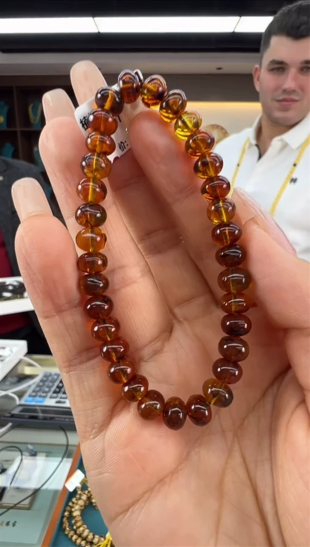 【闪购商品】琥珀手链未镶嵌46秒拼号