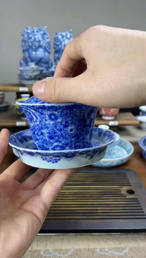 【闪购商品】青花瓷 万花马蹄三才七承堂