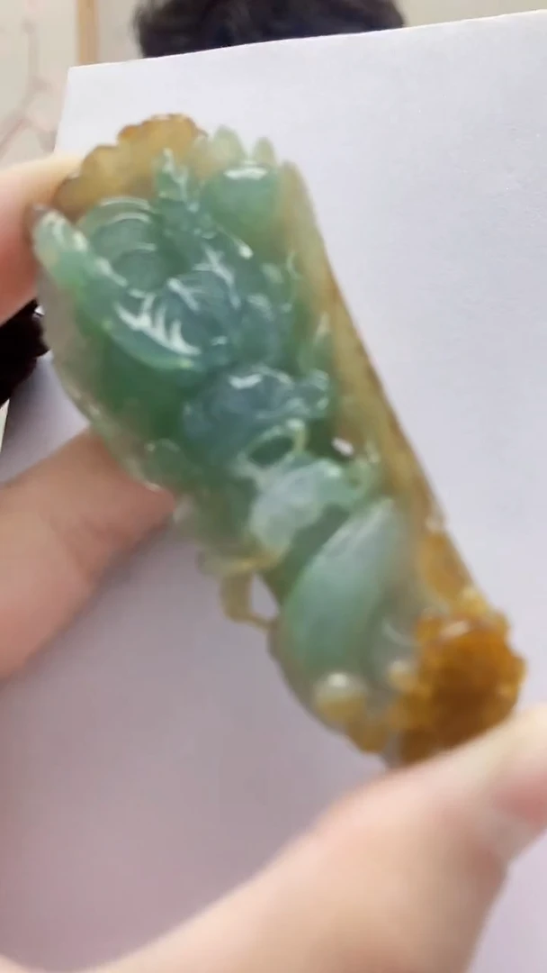 未镶嵌定制翡翠5140lr-毛货挂件192