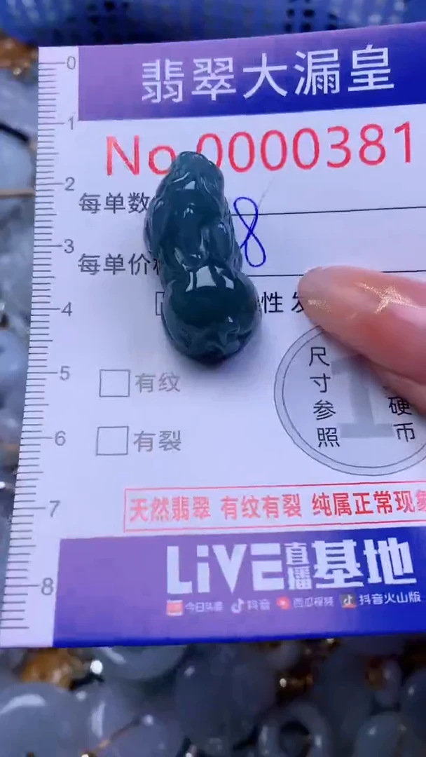 翡翠未镶嵌吊坠(不含链)0381