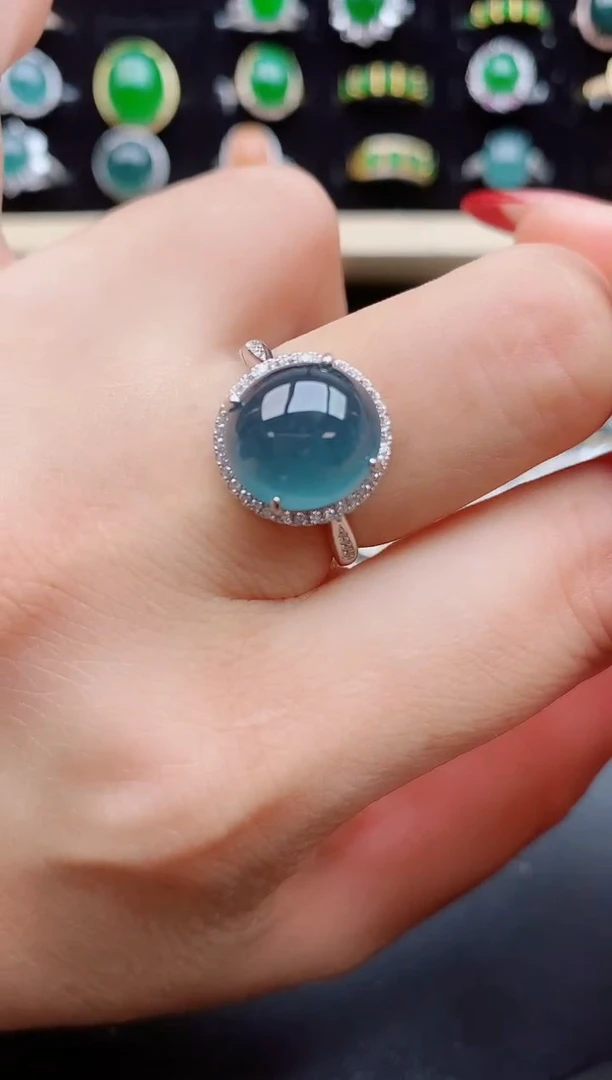 【闪购商品】翡翠戒指银S925镶嵌32132