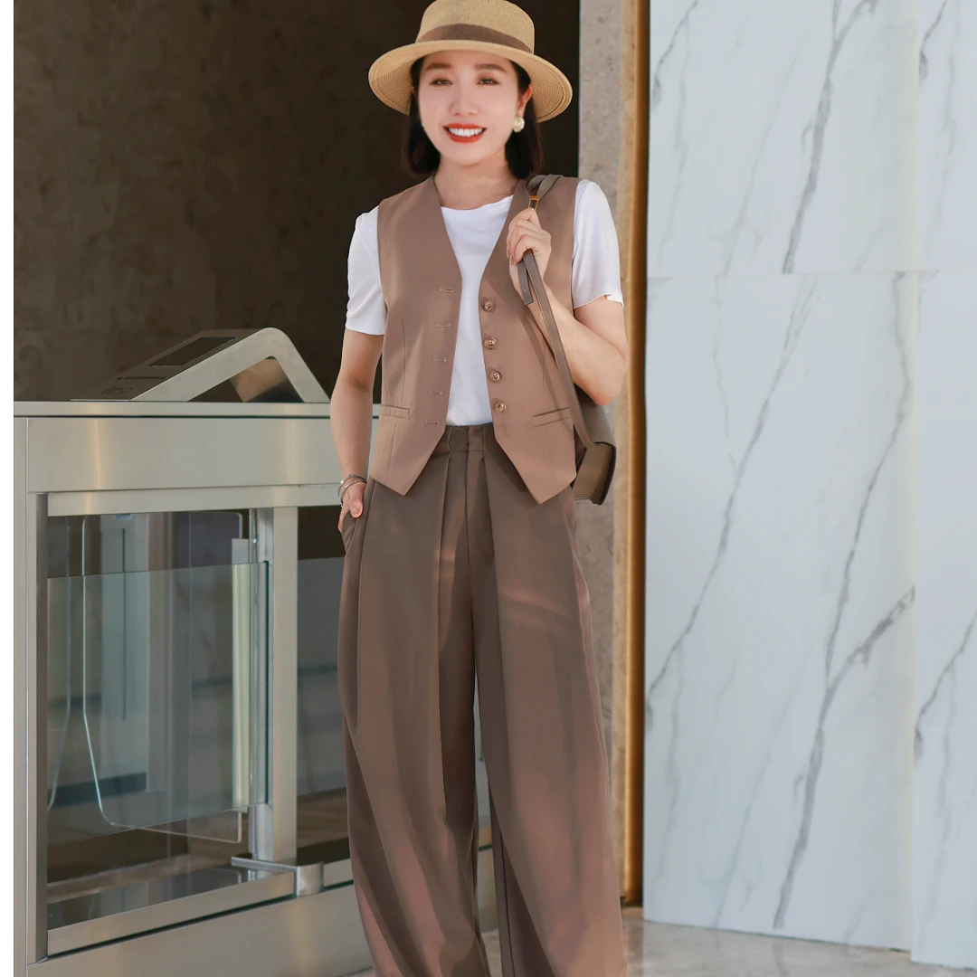 【77专属】气质休闲百搭垂顺阔腿裤