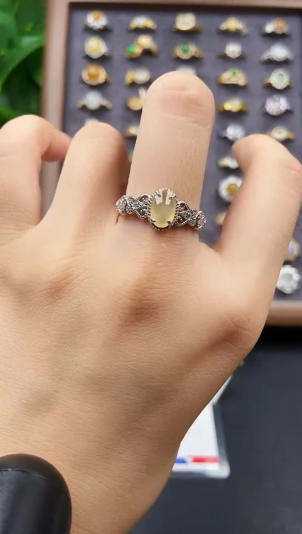 银S925镶嵌戒指翡翠12