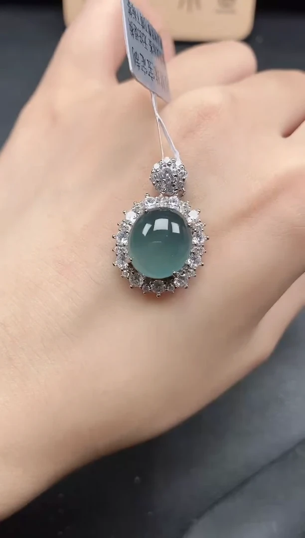 翡翠戒指银S925镶嵌51151