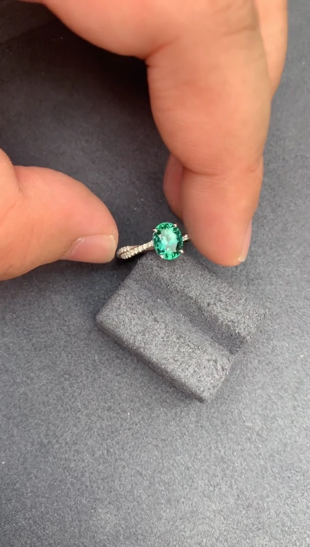 【闪购商品】碧玺戒指18K金镶嵌拉贡碧玺戒指