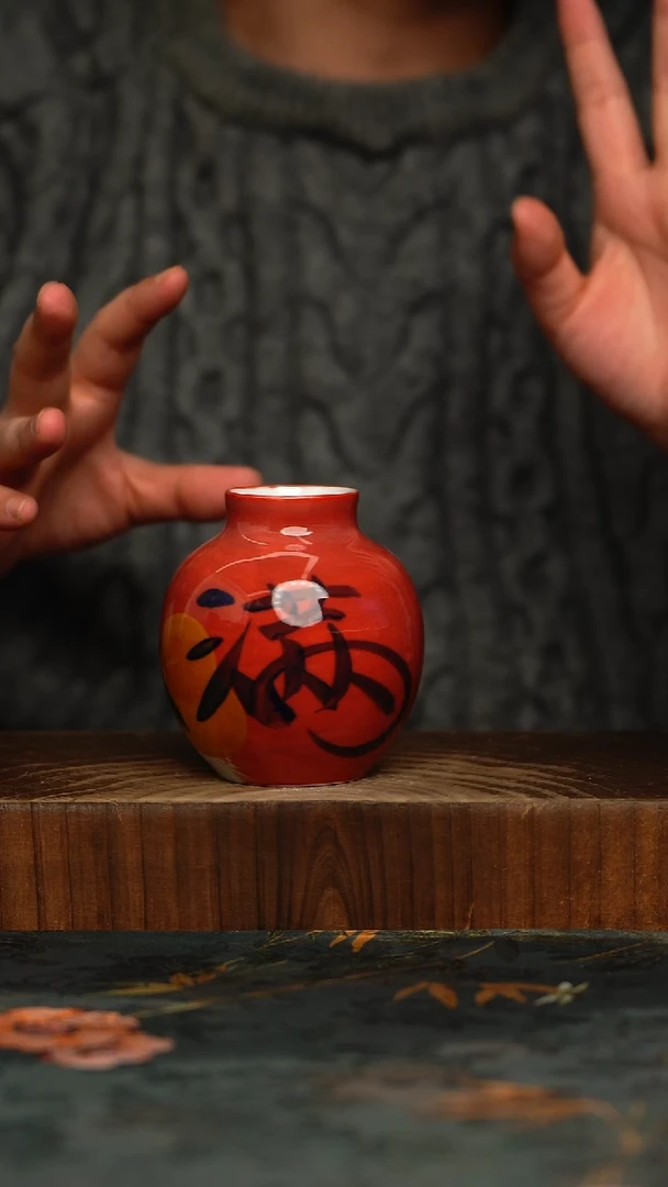 瓷片釉下彩手工手绘同款陶器