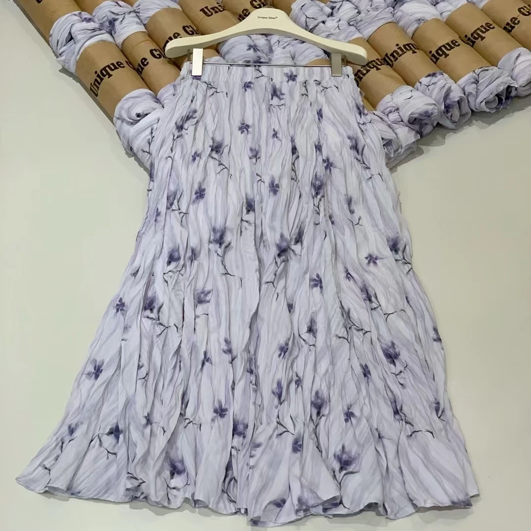 Pada.嘻&UG【梦境花园】韩系清冷 松弛浪漫碎花半裙 1072Hi Fortune