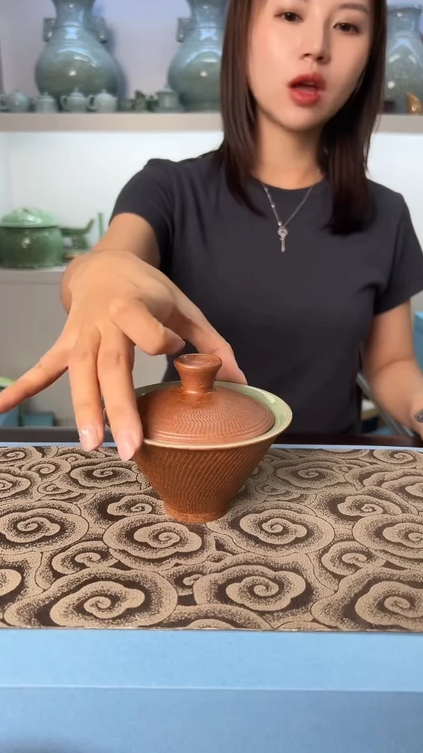 龙泉云间青瓷小米茶器