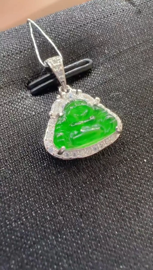 【闪购商品】翡翠吊坠(不含链)银S925镶嵌
