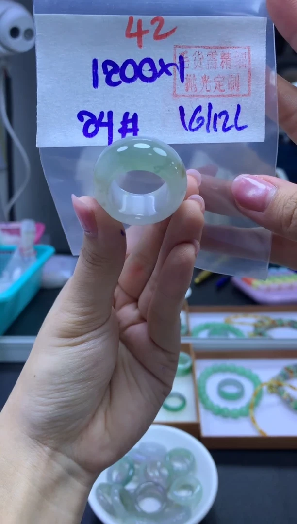 未镶嵌定制翡翠戒圈#1200元-毛货需精细抛光