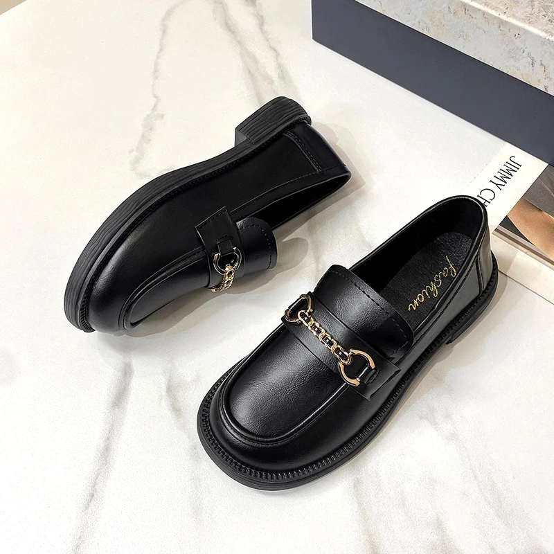 【粉丝专享】真皮橡胶底百搭舒适乐福鞋软底软面透气百搭aw222