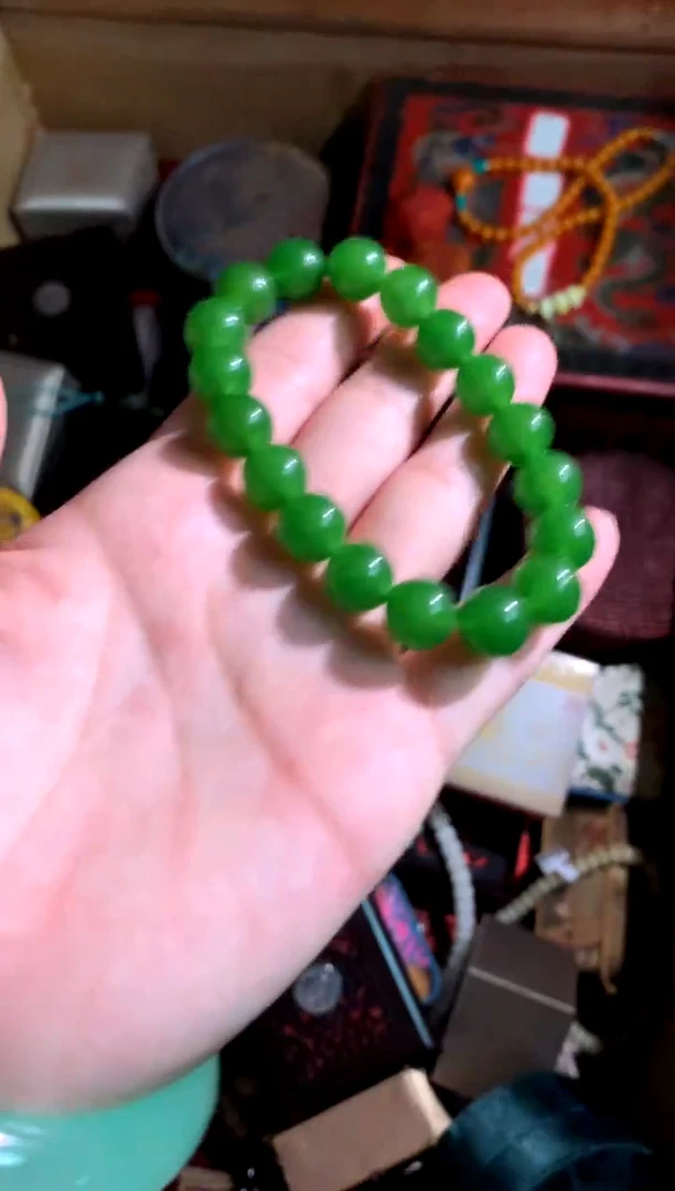 未镶嵌手链和田玉（碧玉）润玉潭精品专属摆件