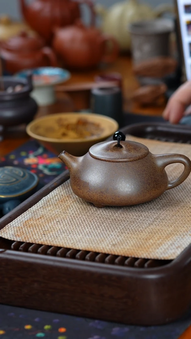 茶壶紫砂柴烧 石瓢  160CC