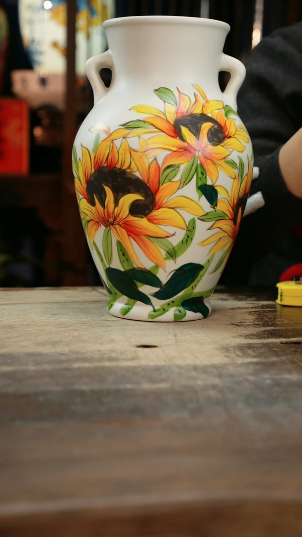 【闪购商品】瓷片景德镇纯手工釉下彩精品花瓶