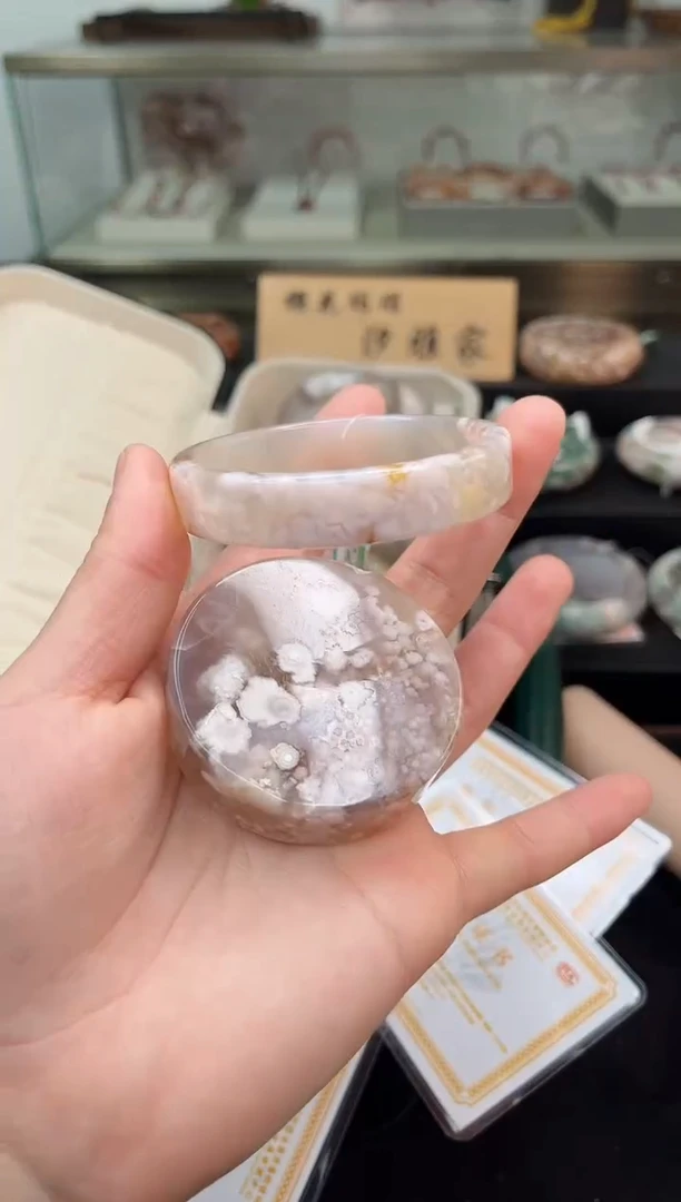 未镶嵌手镯石英质玉55圈口（赠品镯心）3888606