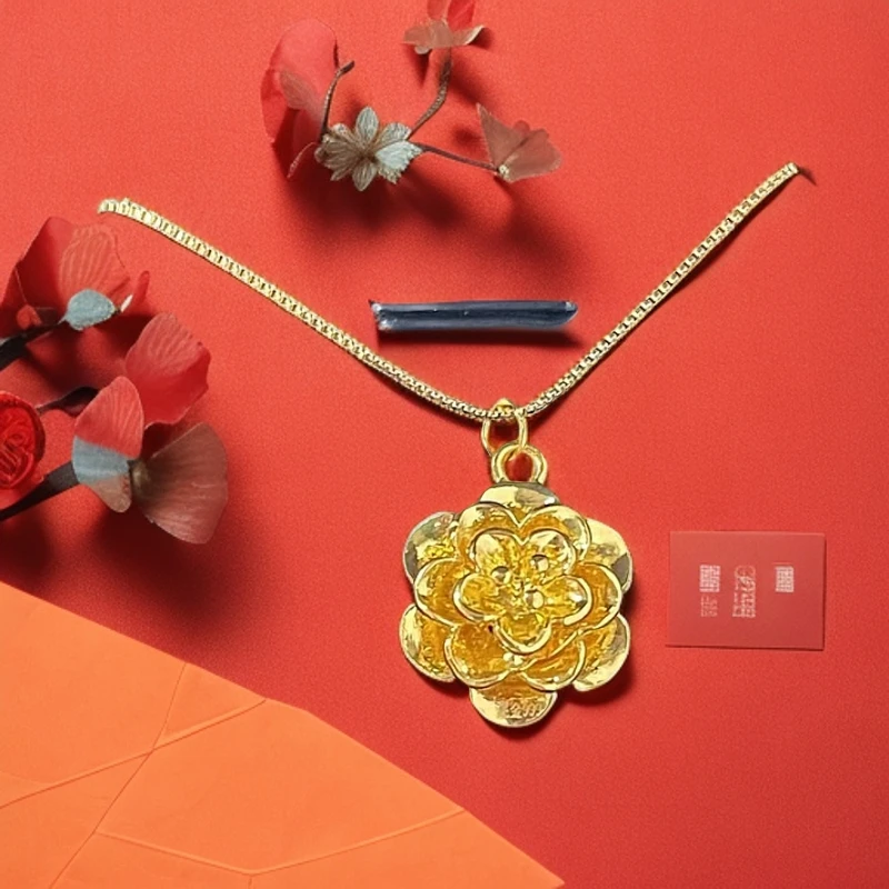 足金999 牡丹花 证书礼盒多样性发