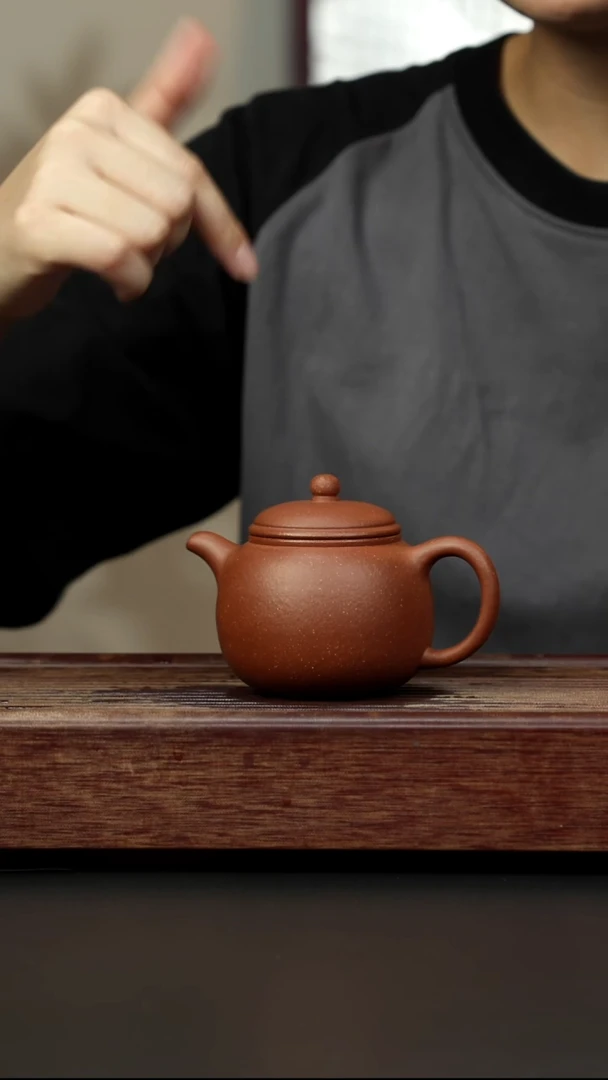 紫砂茶壶红降坡 匏樽全手