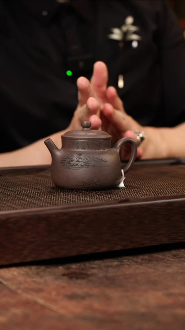 茶壶紫砂绝尘言心壶 天青紫泥