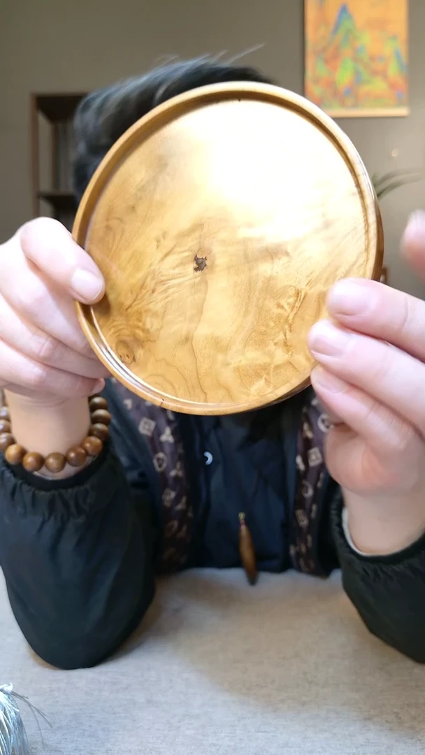 金丝楠金丝楠木小圆形小壶承