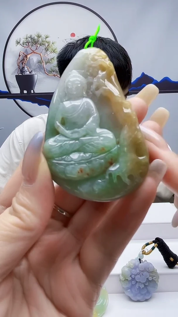 未镶嵌定制翡翠毛货挂件68