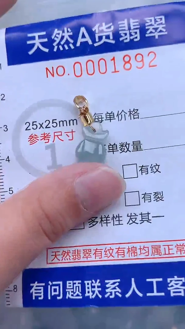 翡翠未镶嵌吊坠(不含链)1