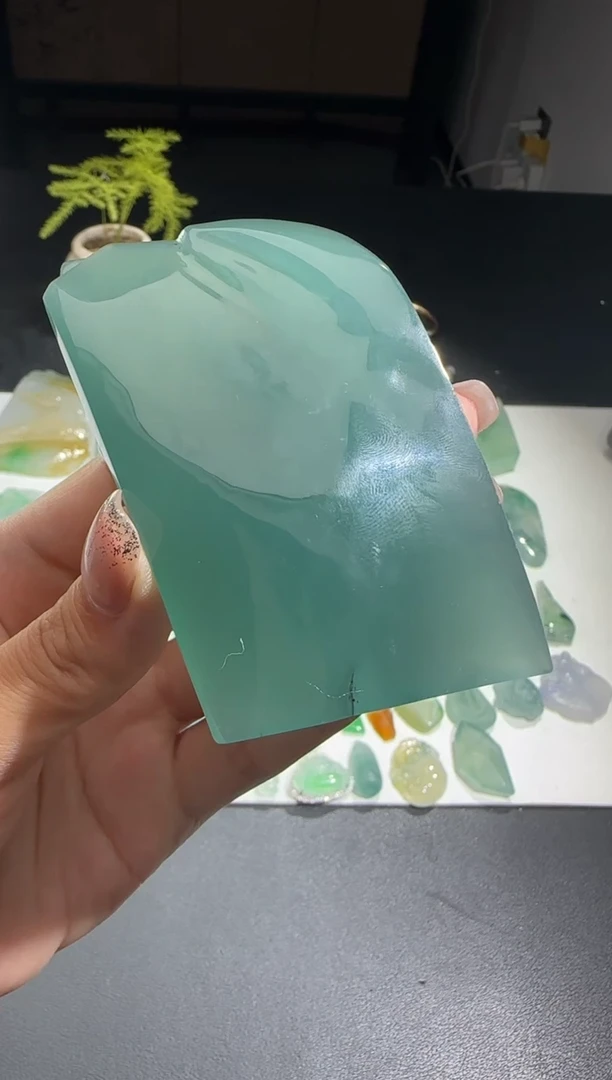 定制翡翠未镶嵌H****）缅甸A货翡翠