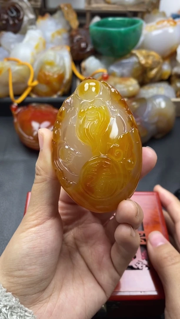 未镶嵌手把玛瑙/玉髓大**山00