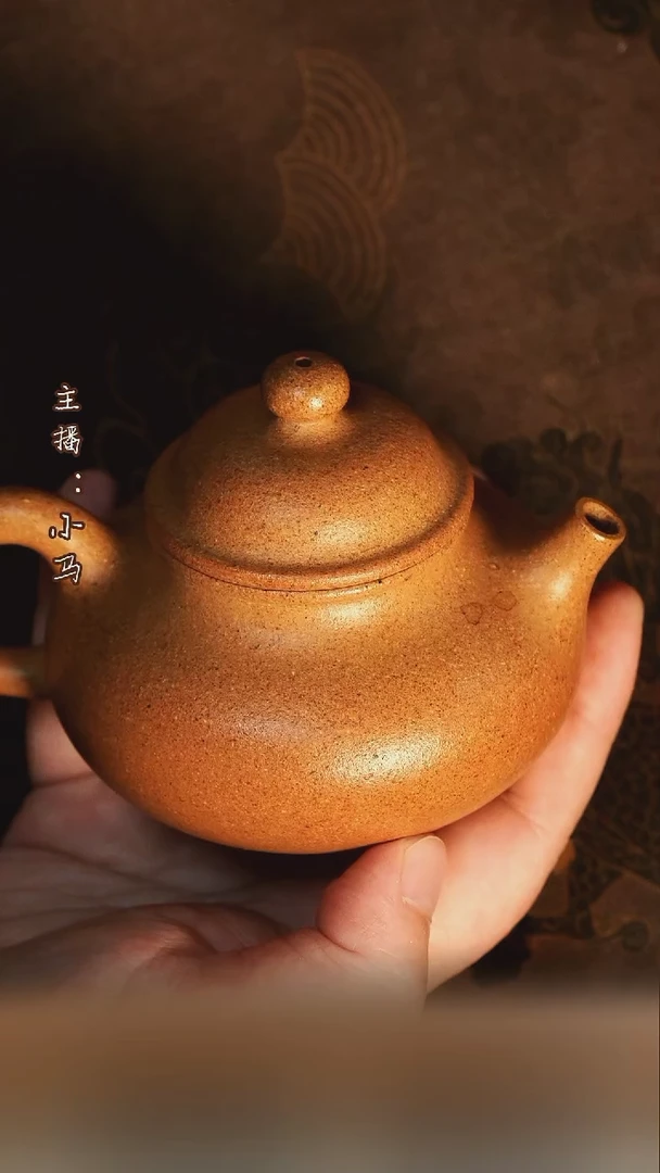 茶壶紫砂容天   老宕口黄金段