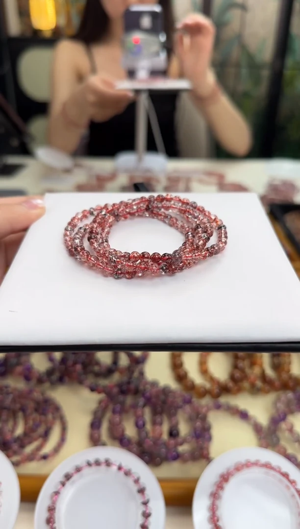 未镶嵌手串水晶全面金草莓爆闪 多样性发一