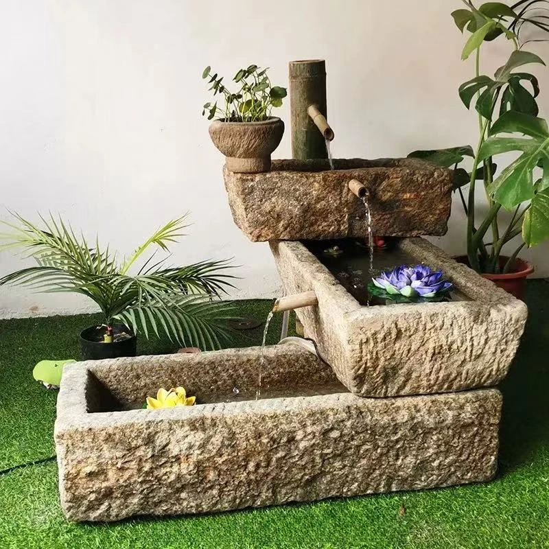 铺路石天然石头老石器老水缸