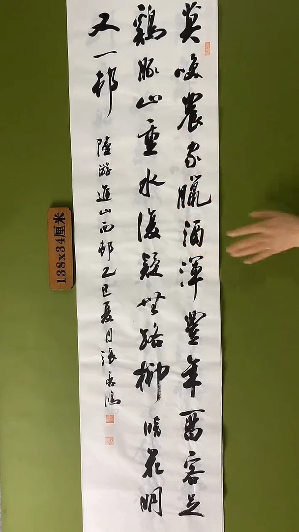 书法书法 张若鸿 尺寸138cm*34cm