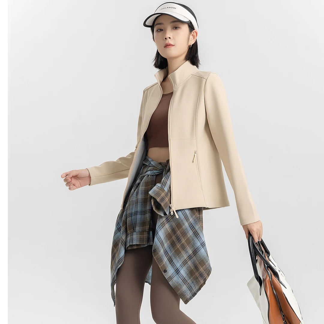 jiaoxiake/蕉下客气质时尚休闲软壳冲锋外套通勤立领款