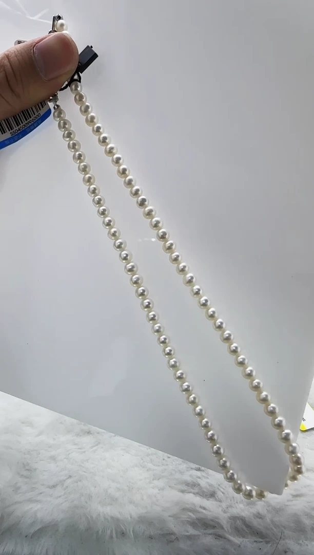 【闪购商品】淡水珍珠DA银S925镶嵌ss045 项链带大证