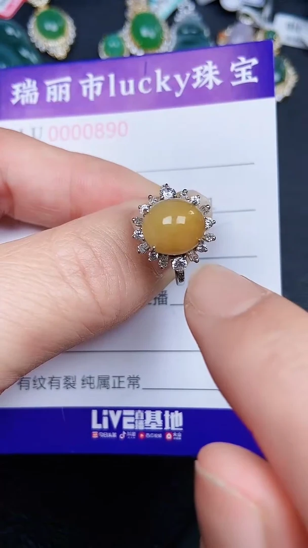 颈饰银S925镶嵌翡翠0890