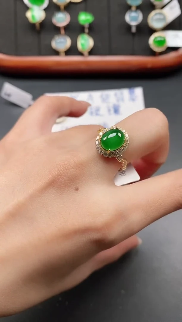 银S925镶嵌戒指翡翠1111