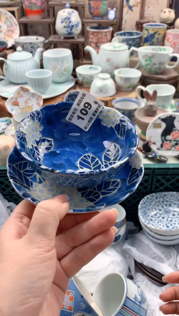 瓷片小*雀109号九姑娘工艺品瓷器