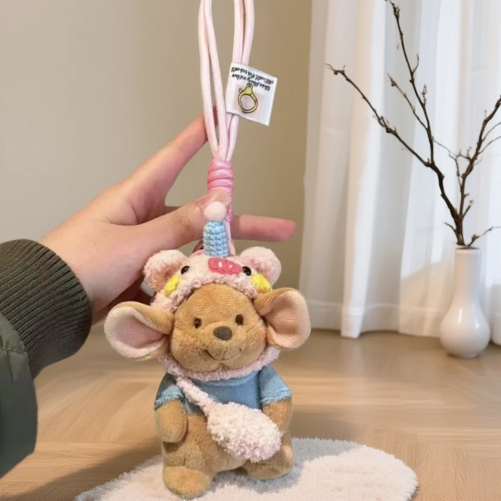 送朋友闺蜜生日礼物袋鼠小豆卡通毛绒玩偶挂件包包配饰钥匙扣