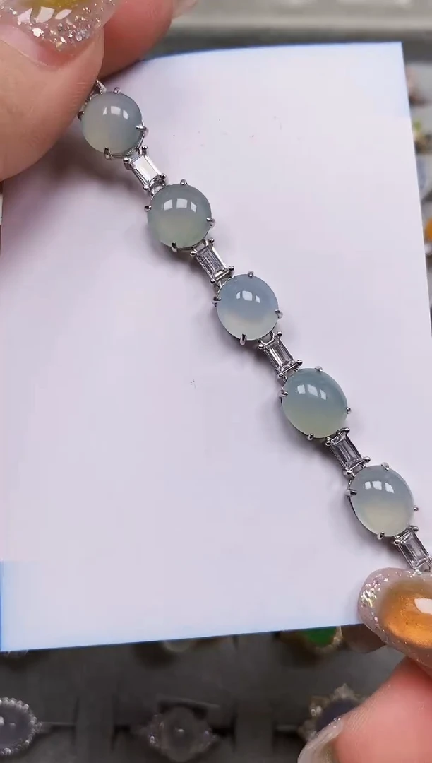 银S925镶嵌戒指翡翠9801
