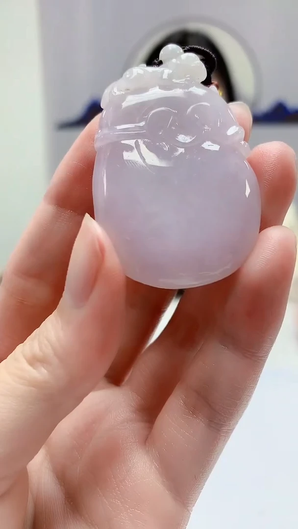 【闪购商品】定制翡翠未镶嵌0405zm-毛货挂件钱袋45